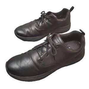 Skechers Men's Harsen Relago Oxford Shoe 65769 Black Leather Size 11